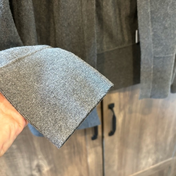 Per Se by Carlisle Sweater Cardigan Medium Gray Open Front - Picture 8 of 13